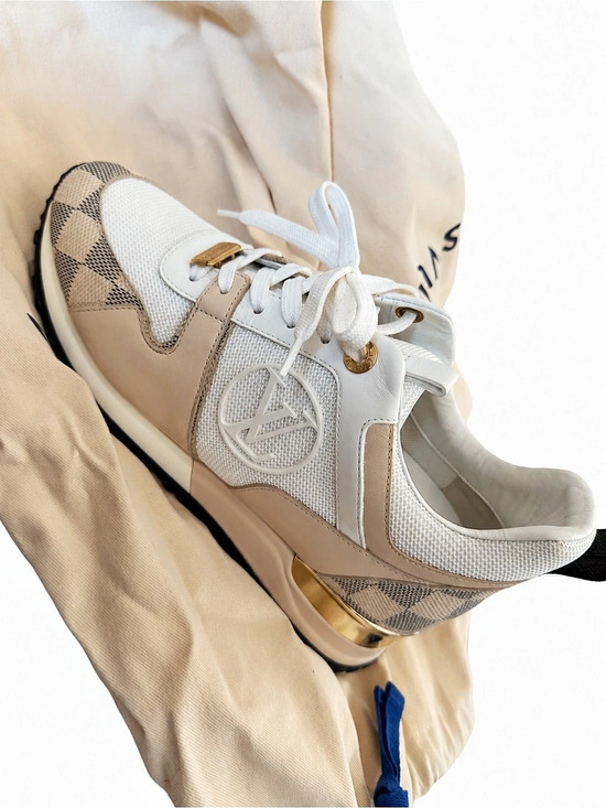 Louis Vuitton Shoes - 100% AUTHENTIC Louis Vuitton Run Away Sneaker in White & Brown
